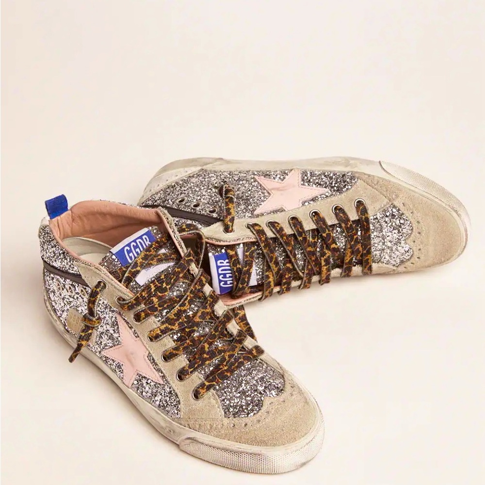 Golden Goose Silver and Pink Sneakers Size 37